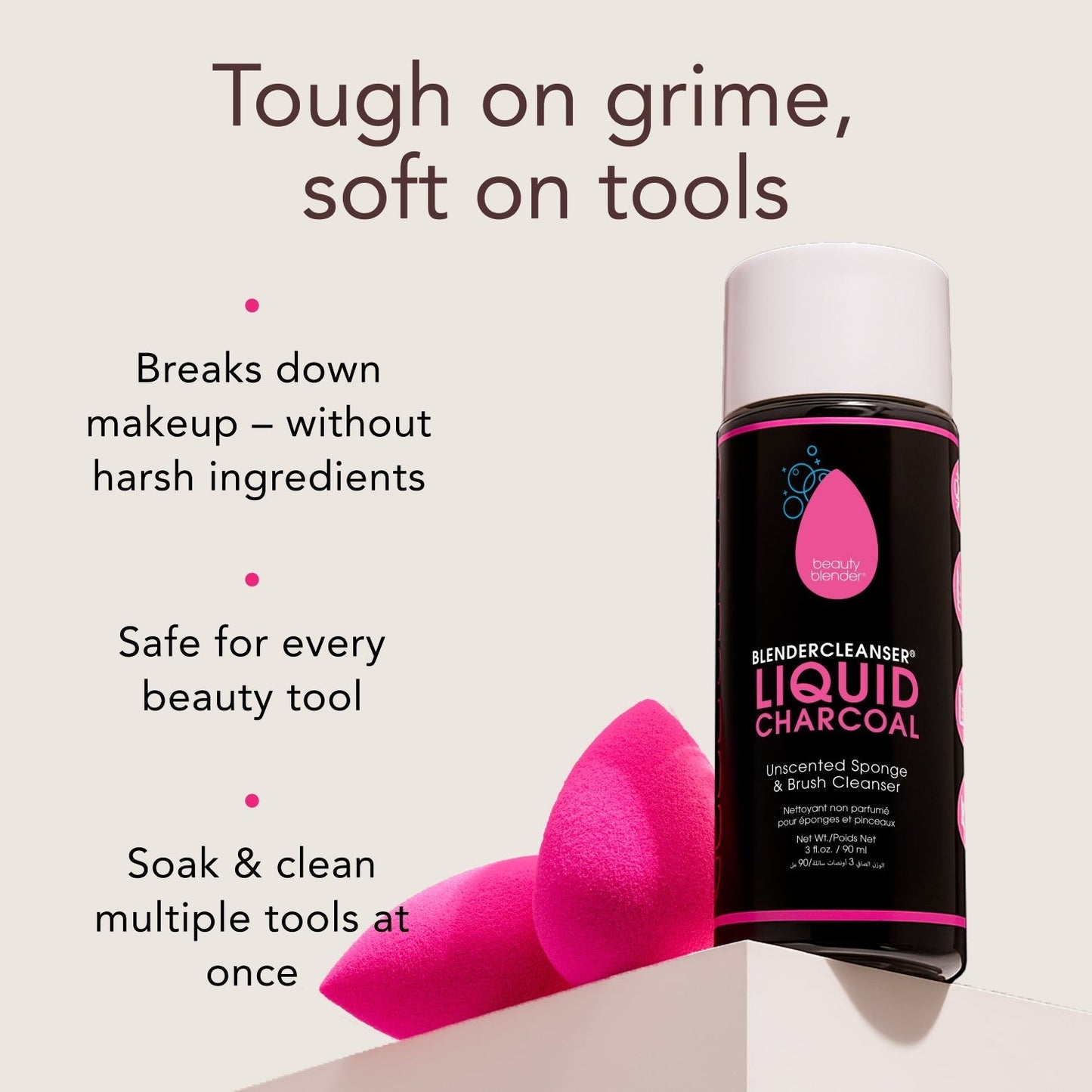 Blendercleanser® Liquid Charcoal Unscented Sponge & Brush Cleanser