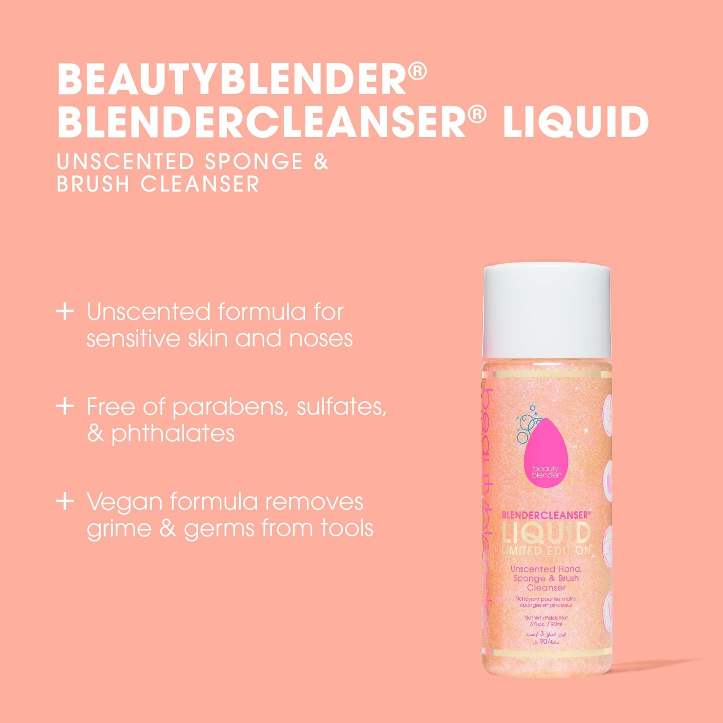 Blendercleanser® Liquid Iridescent Pink Limited Edition Sponge & Brush Cleanser